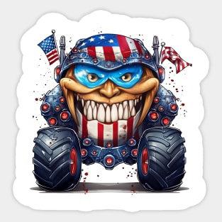 4th of July Monster Truck #3 Sticker